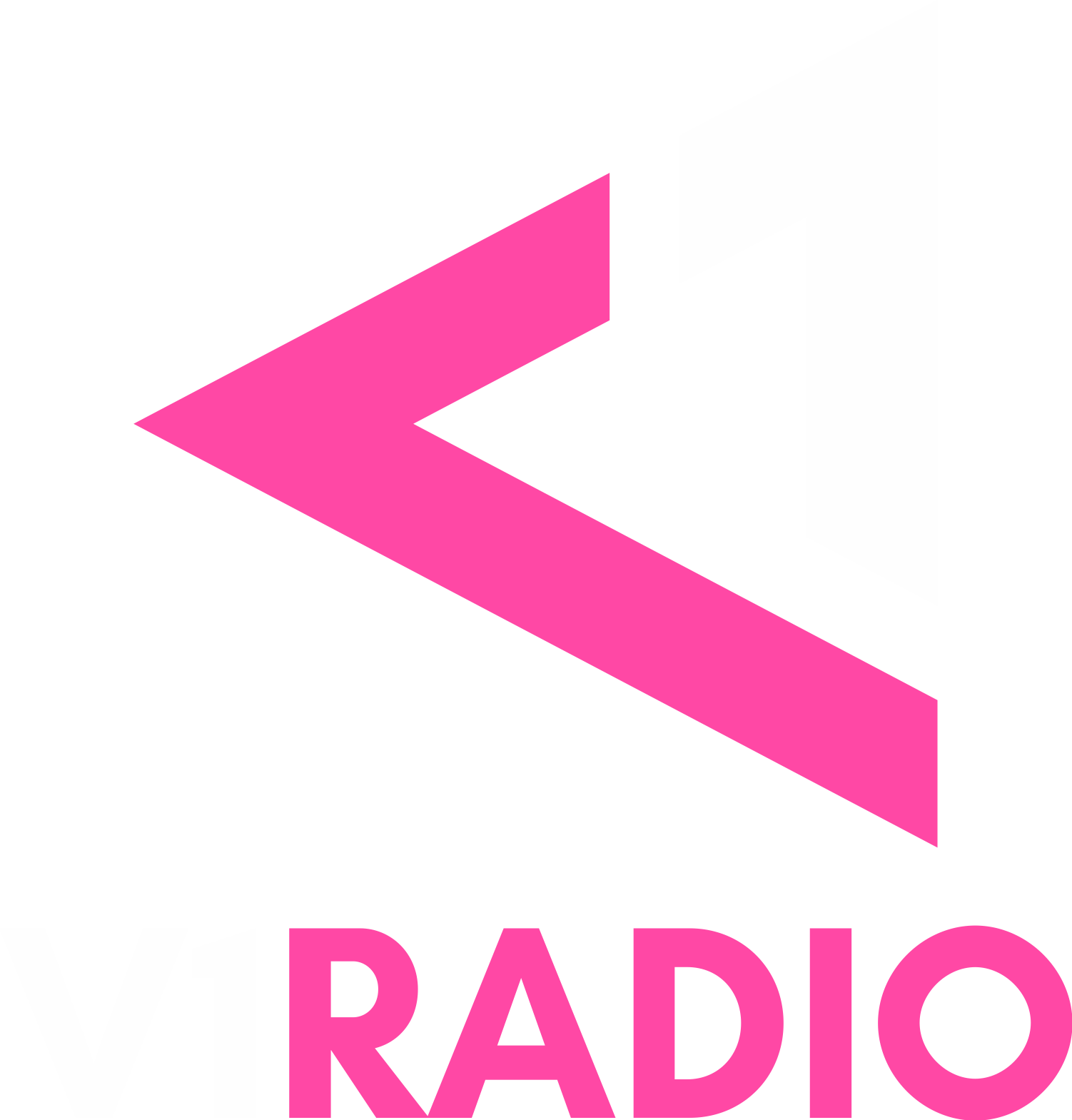Original V1 RADIO pink and white logo