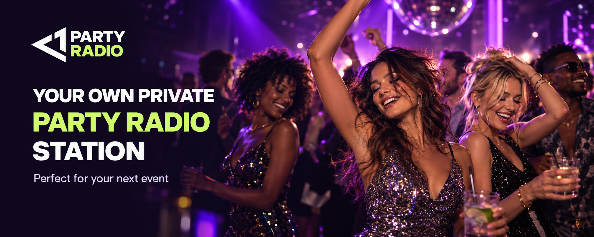 V1 Party Radio: your own private party radio station, perfect for your next event